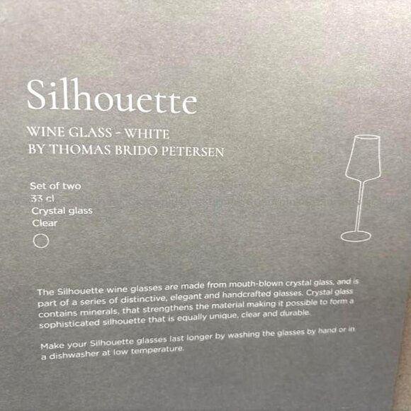 4 BOLIA Silhouette White Wine Crystal Glasses Danish - Picture 7 of 7